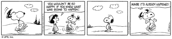 A strip from the Peanuts website http://www.snoopy.com.